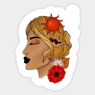 Late Summer Girl Sticker